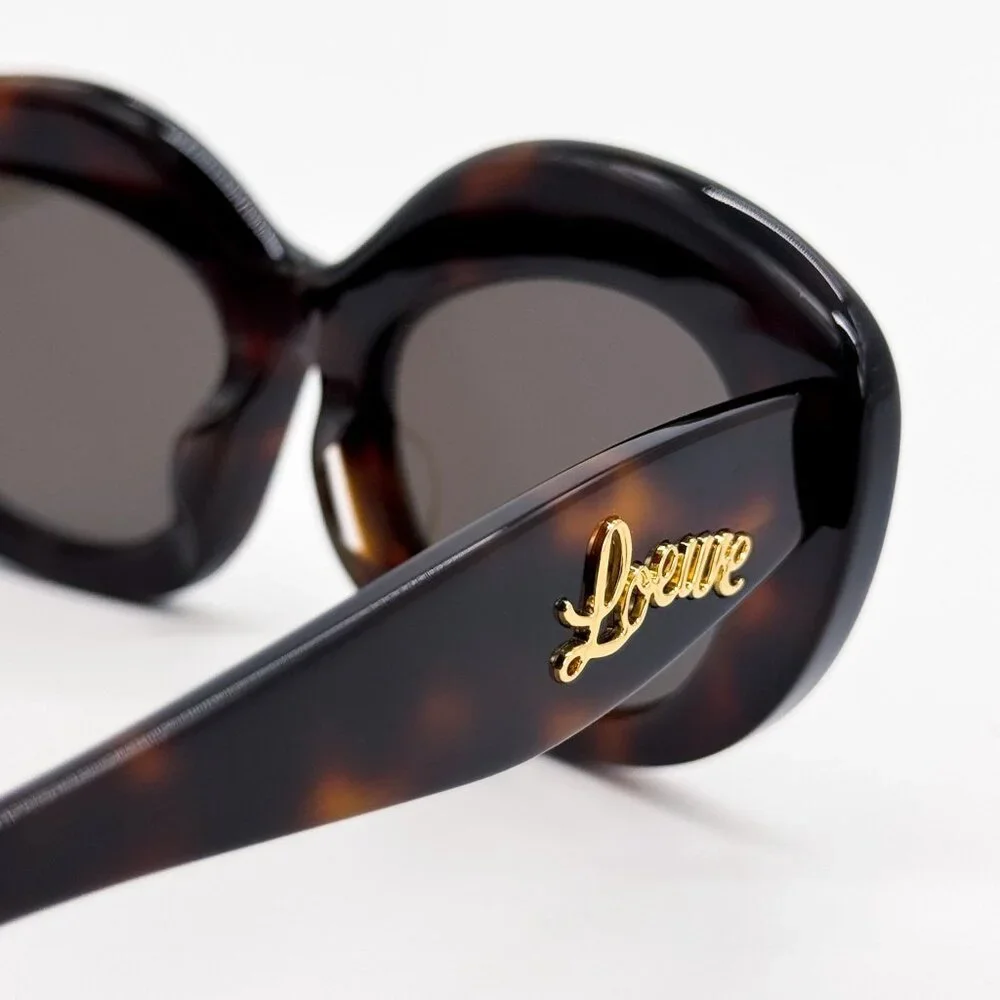 NEW LW40153F 52E, LOEWE WOMEN HAVANA GREY SUNGLASSES LOEWE
